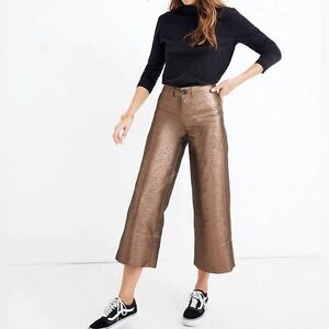 Madewell - Emmette Wide Leg Metallic Crop Pants size 24